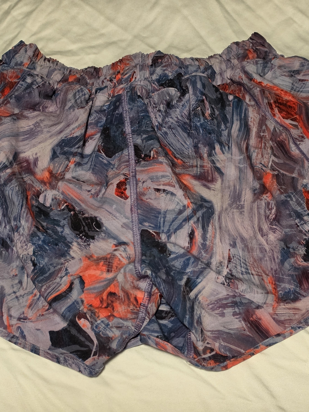 lululemon athletica Women's Athletic Shorts - Purple & Red Brushstroke Print